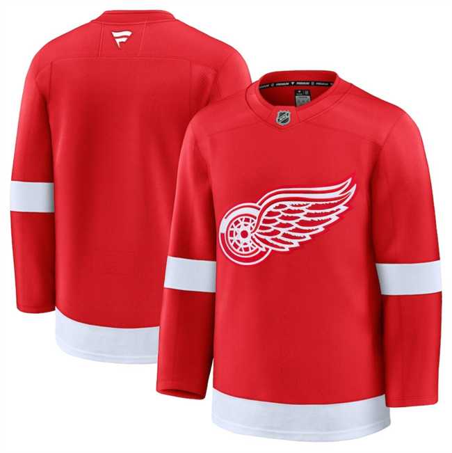 Men%27s Detroit Red Wings Blank Red 2024-25 Home Stitched Hockey Jersey Dzhi